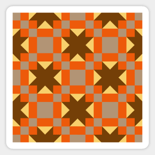 Road to Oklahoma Patchwork Pattern Sticker